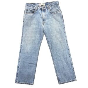 Levi's Men's 34x32 569 Loose Straight Jeans Light Wash Blue Denim Casual Flaw